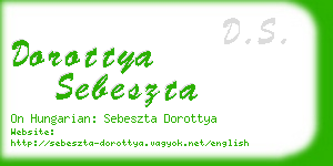 dorottya sebeszta business card